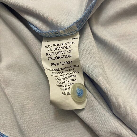 Johnnie-O Men's Medium Polo Shirt Blue Red Geometric Performance Stretch UPF 50 - Picture 5 of 7